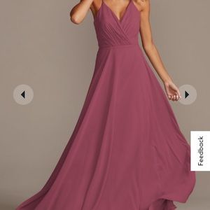 David’s Bridal spaghetti strap full skirt dress